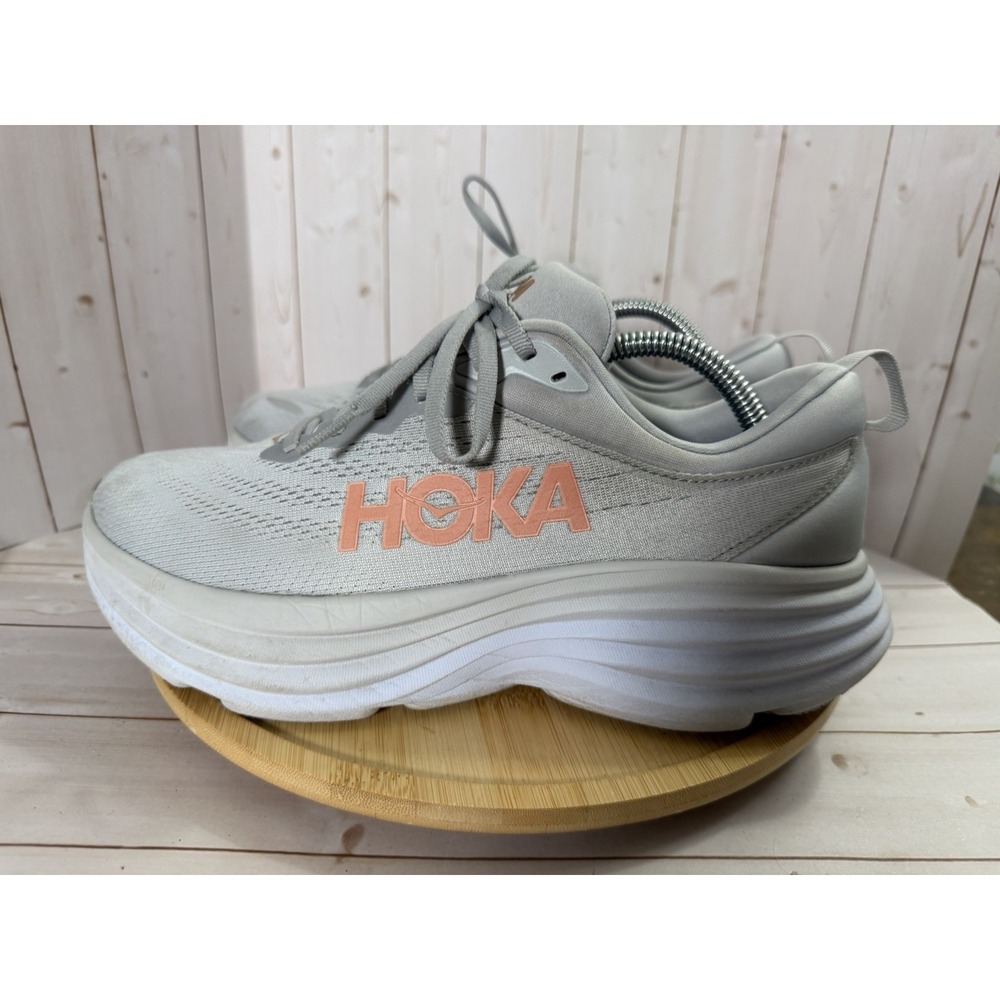 Hoka One One Bondi 8 Harbor Mist/Lunar Rock Running Shoes Women Size 9.5 1127952